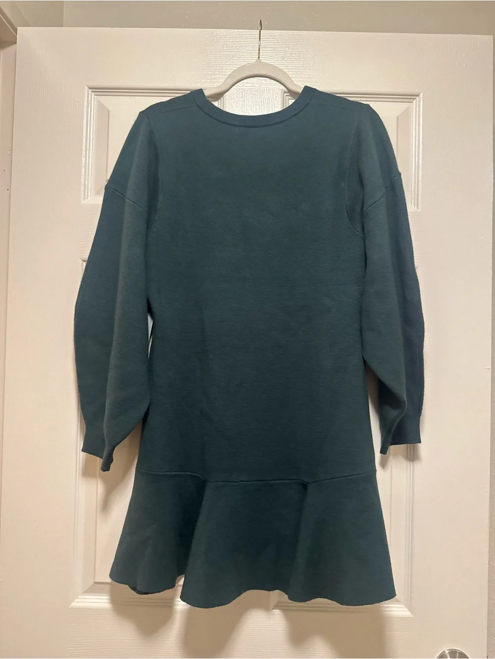 Anthropologie 3/4 Sleeve Ruffled Sweater Knit Dress - Picture 8 of 14